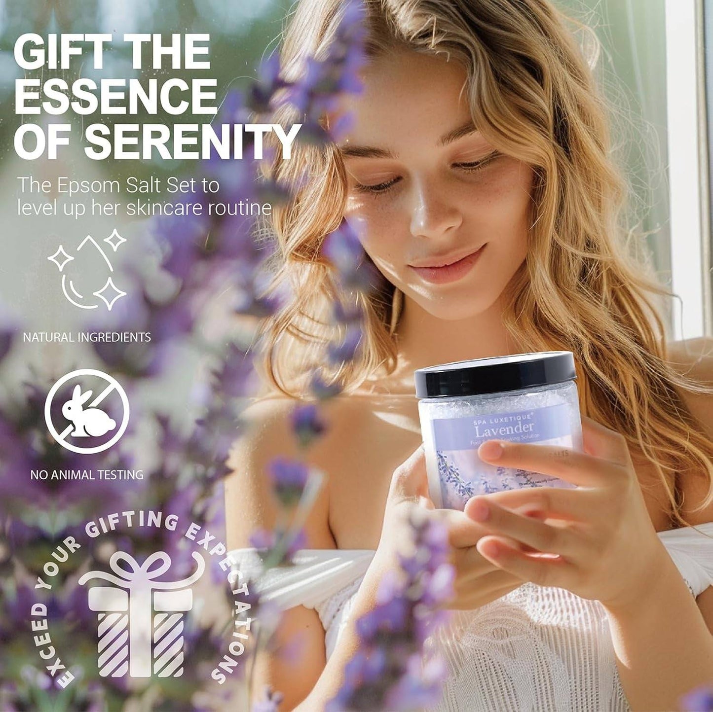 Epsom Salt Bath Soaking Set - 3.17 lbs Gift Set for Women, Ideal for Mother's Day and Christmas