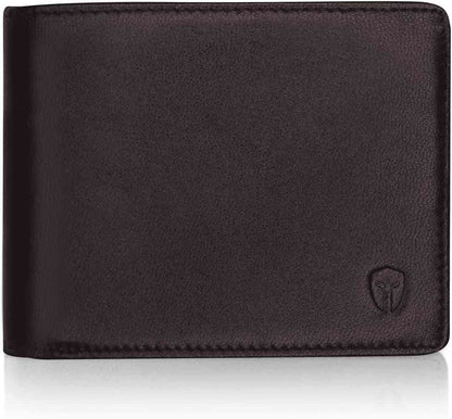 Men's Executive RFID Wallet - Full Grain Leather, Bifold Top Flip with Dual ID Windows and Extra Capacity for Travel