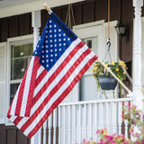 American Flag Pole Sleeve Banner - 2.5x4 Ft USA Flag with Embroidered Stars and Sewn Stripes, Heavy Duty and Durable (Flag Pole Not Included)