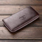 Men's Luxury Short Frosted Leather Wallet - Retro Vertical Zipper Design, Multi-Card Holder, 2024 Edition