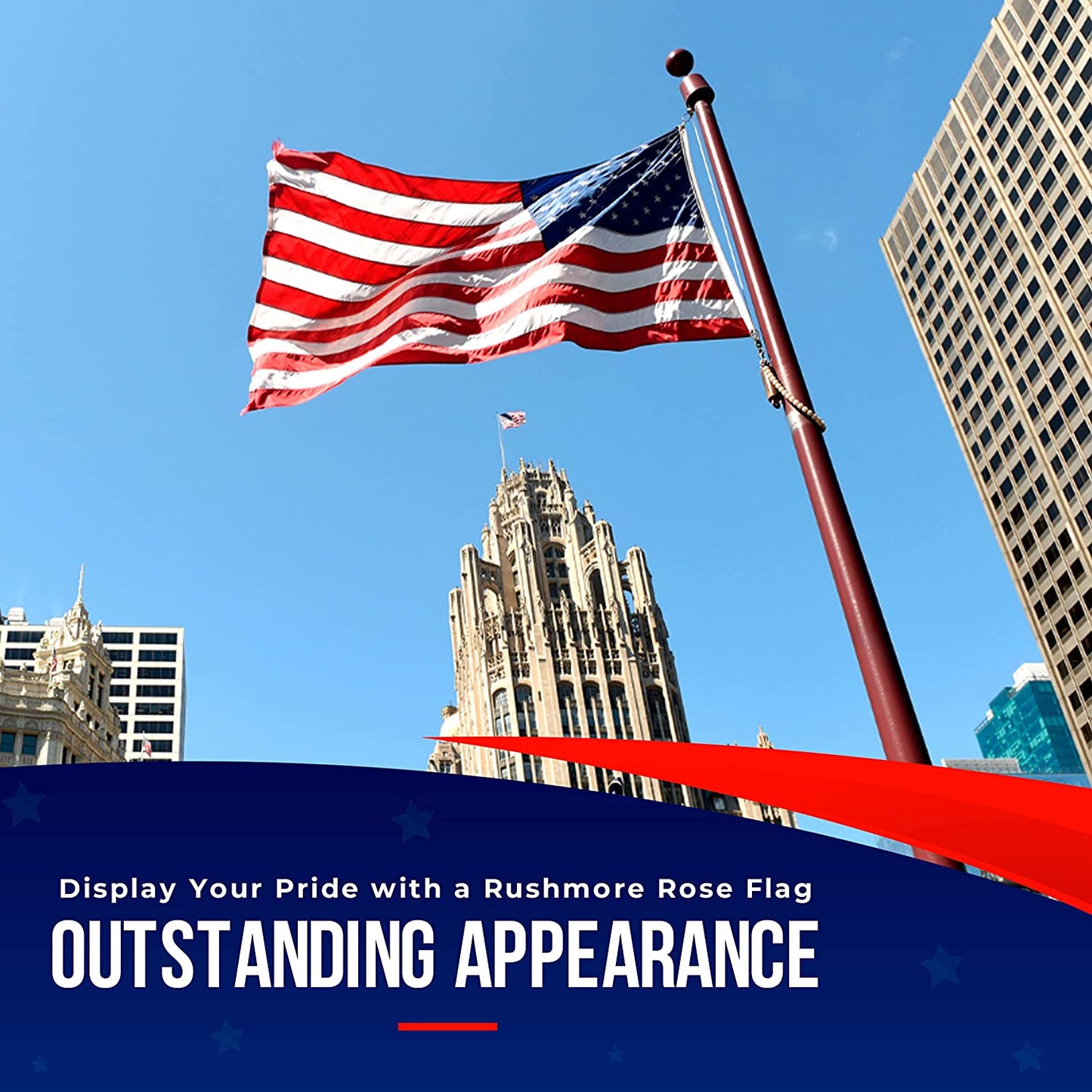 American Flags for outside 5X8 -American Flag 5X8 Made in USA -Heavy Duty Flags Outdoor with Embroidered Stars and Sewn Stripes 5X8 US Flag for High Wind- All Weather Flags