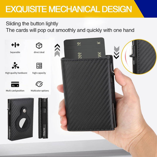 CHJGLNL Slim Wallet with Apple AirTag Integration - Smart Wallet for Enhanced Tracking