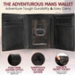Authentic Nappa Leather Men's Trifold Wallet with RFID Protection and ID Window