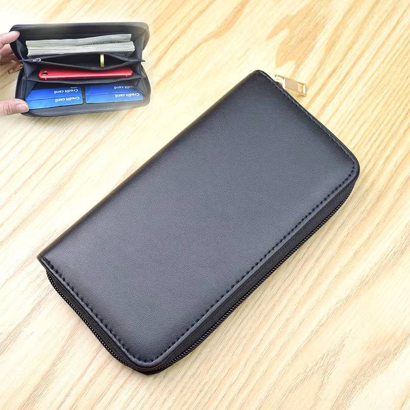 Men's Luxury Short Frosted Leather Wallet - Retro Vertical Zipper Design, Multi-Card Holder, 2024 Edition