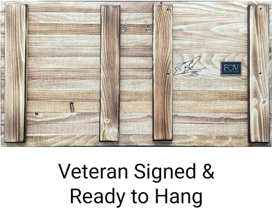 Liberty Series Wooden American Flag by  | Patriotic Wall Decor, Veteran-Made, Ready to Hang, Ideal for Man Cave (Medium, 13" H x 24" W)