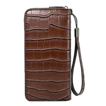 Men's Luxury Short Frosted Leather Wallet - Retro Vertical Zipper Design, Multi-Card Holder, 2024 Edition