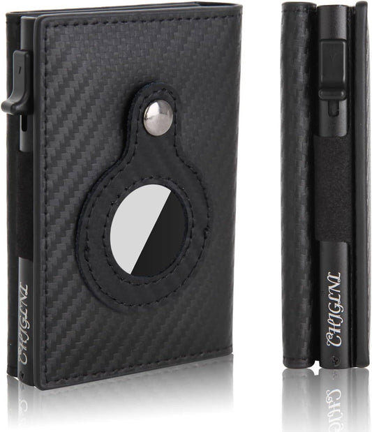 CHJGLNL Slim Wallet with Apple AirTag Integration - Smart Wallet for Enhanced Tracking