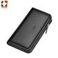 Men's Luxury Short Frosted Leather Wallet - Retro Vertical Zipper Design, Multi-Card Holder, 2024 Edition