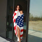 Patriotic US Flag Blanket, American National Flag Throws, Sherpa Fleece Reversible Blanket for Couch Bed Decor, 4Th of July Citizenship Veteran Presidents' Day Gift
