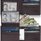 Men's Executive RFID Wallet - Full Grain Leather, Bifold Top Flip with Dual ID Windows and Extra Capacity for Travel