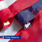 American Flag Pole Sleeve Banner - 2.5x4 Ft USA Flag with Embroidered Stars and Sewn Stripes, Heavy Duty and Durable (Flag Pole Not Included)
