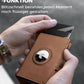 Men's RFID Leather Wallet with Coin Pocket, Airtag Compatibility, and Anti-Theft Card Holder