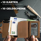 Men's RFID Leather Wallet with Coin Pocket, Airtag Compatibility, and Anti-Theft Card Holder