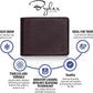 Men's Executive RFID Wallet - Full Grain Leather, Bifold Top Flip with Dual ID Windows and Extra Capacity for Travel