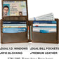 Men's Top Grain Leather Wallet | RFID Blocking | Bifold Design with Extra Capacity and 2 ID Windows | Durable Stitching | Slim Billfold with 8 Card Slots | Ideal Gift for Him