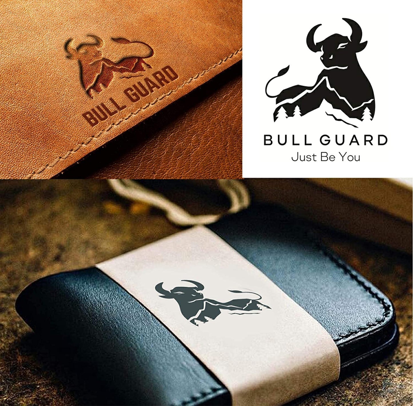 Authentic Nappa Leather Men's Trifold Wallet with RFID Protection and ID Window