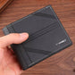 Men's Horizontal Soft Leather Wallet - Fashionable Business Billfold for Credit and ID Cards