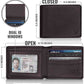 Men's Executive RFID Wallet - Full Grain Leather, Bifold Top Flip with Dual ID Windows and Extra Capacity for Travel